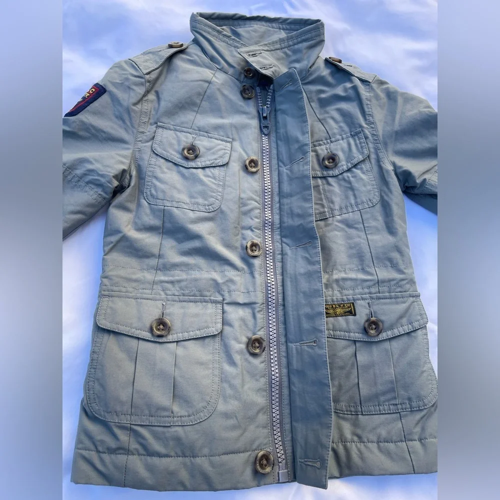 POLO RALPH LAUREN KID’S FIELD 
JACKET SIZE YOUTH SMALL (5) GREY - Picture 4 of 15